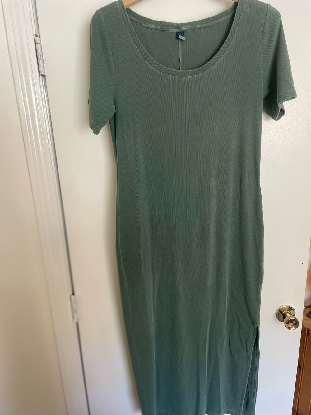 Old Navy Teal Green Scoop Neck Maxi Dress